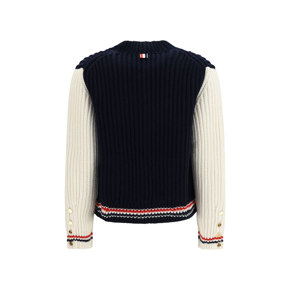 Thom Browne Blue Cashmere Women's Cardigan