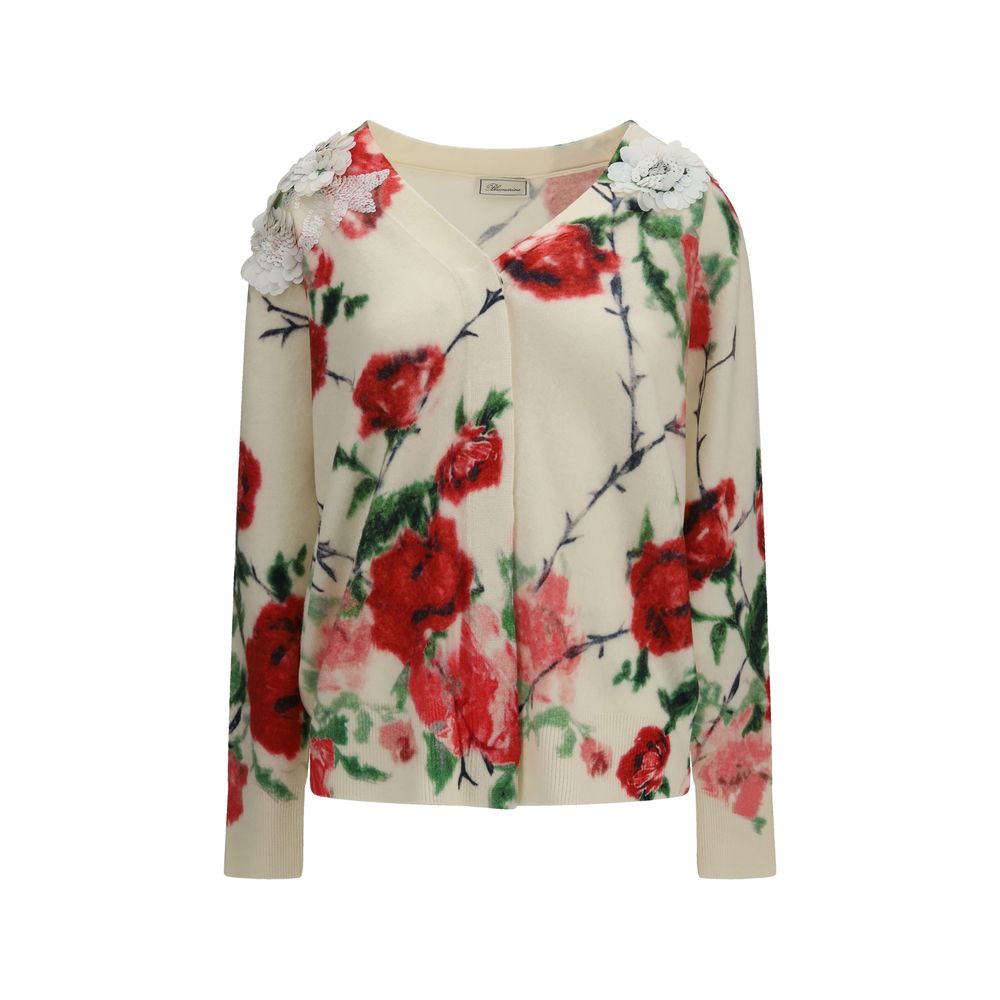 Blumarine Beige Wool Oves Aries Women's Cardigan