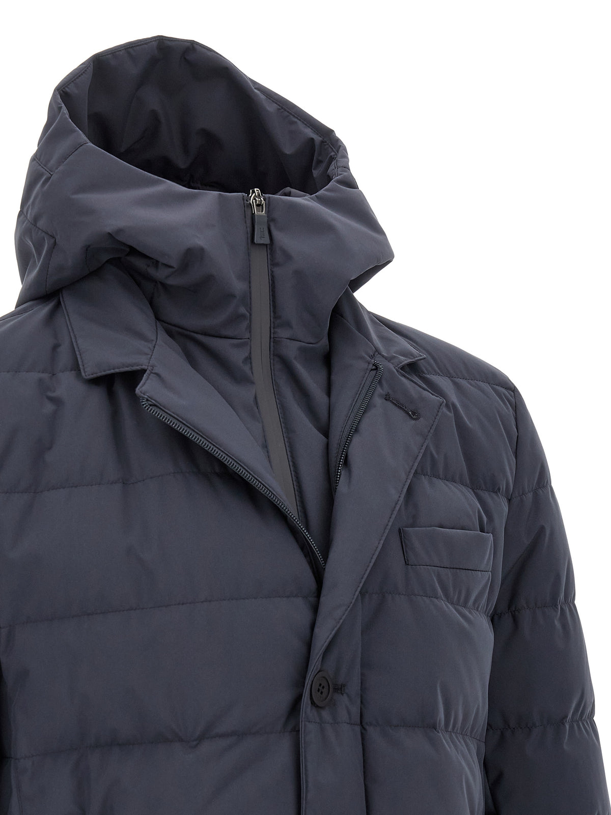 Herno Blue Polyester Full-Length Men's Jacket