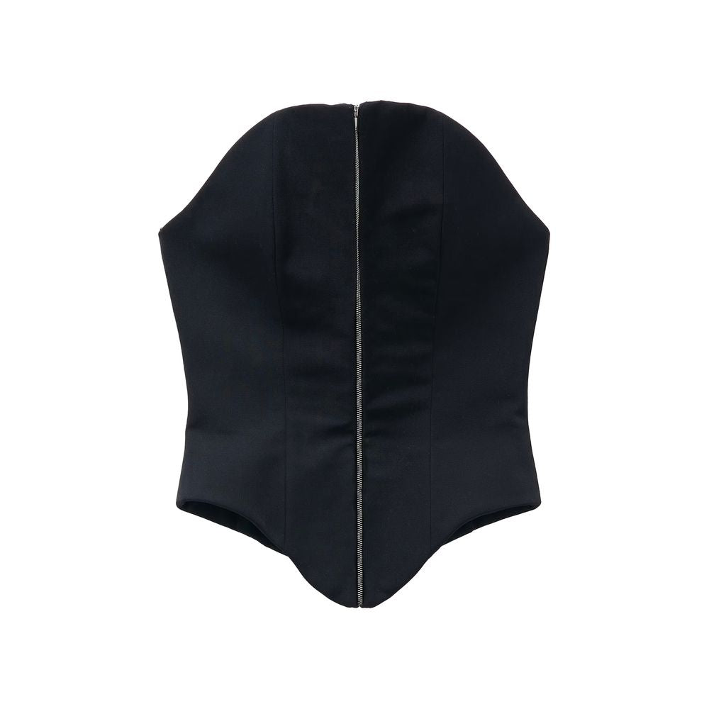 Alexander McQueen Black Wool Oves Aries Women's Corset