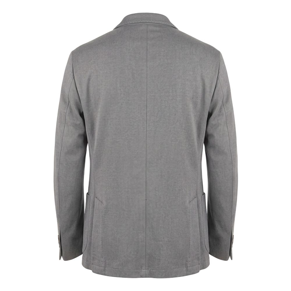 Roberto Pepe Luxury Grey Viscose Men Men's Jacket