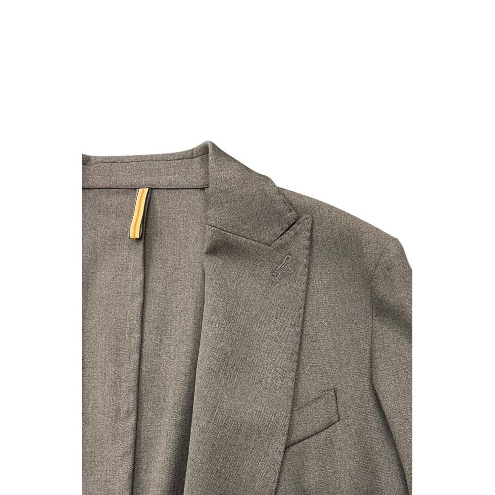 Roberto Pepe Luxury Grey Viscose Men Men's Jacket