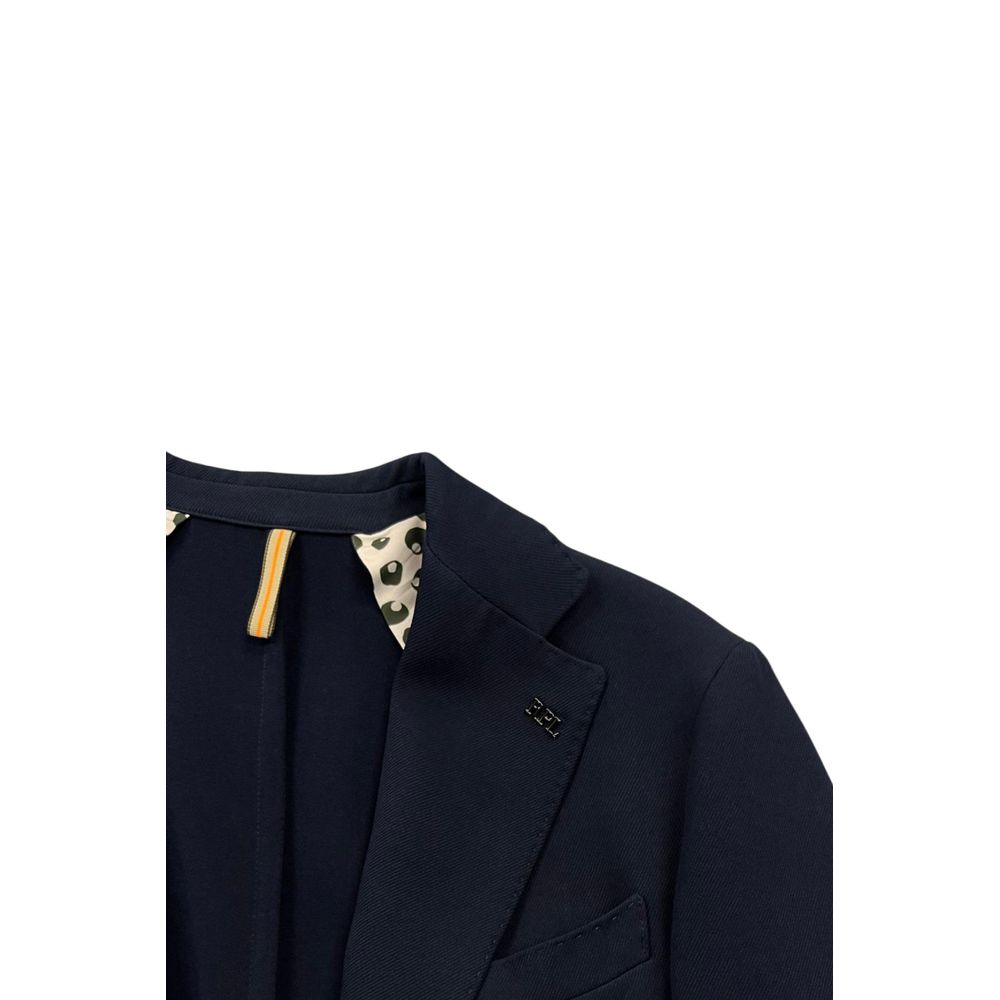 Roberto Pepe Luxury Blue Polyester Men Men's Jacket