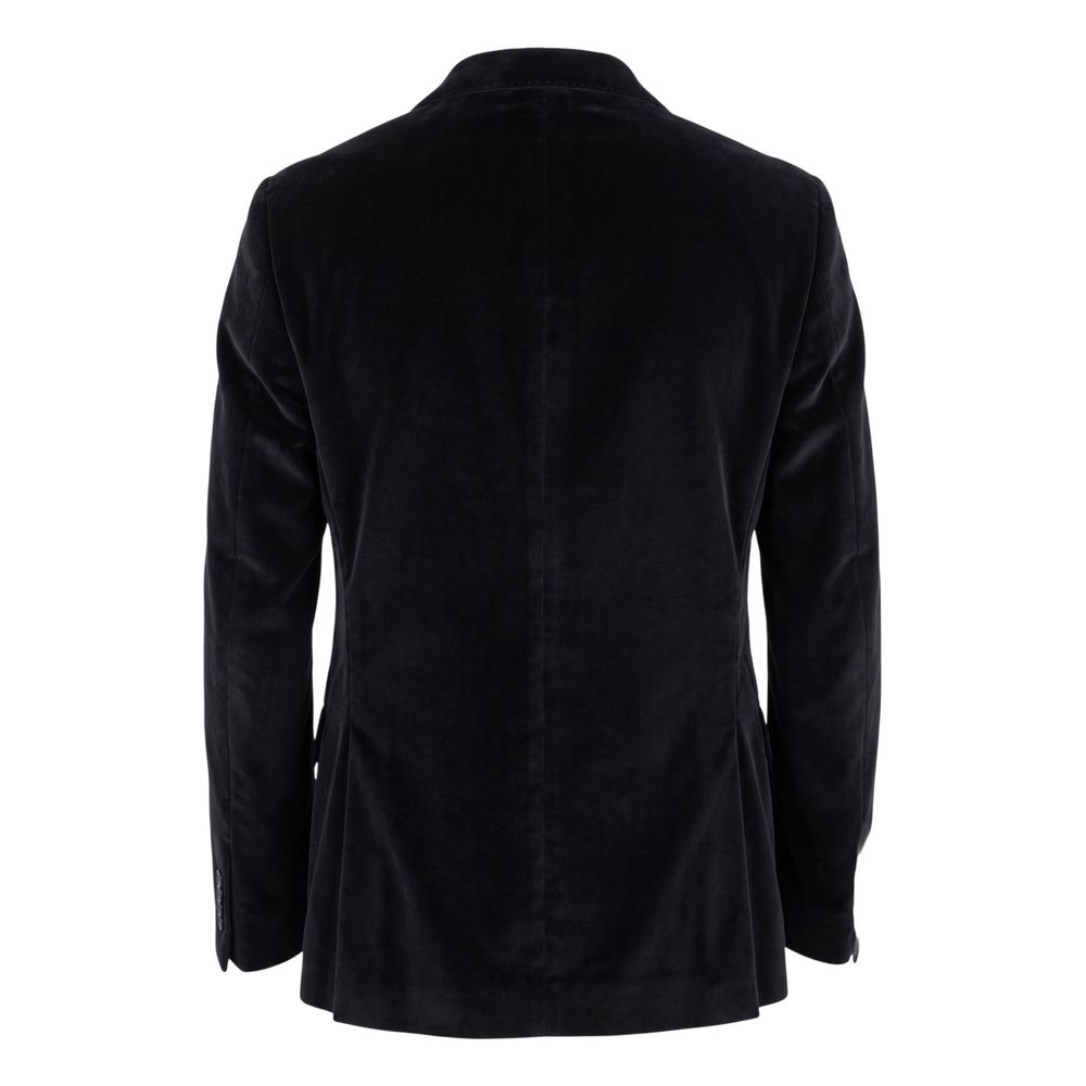 Roberto Pepe Luxury Black Cotton Men Men's Jacket