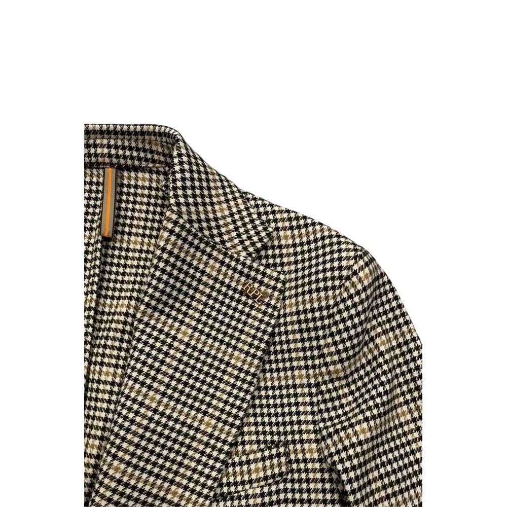 Roberto Pepe Luxury Beige Nylon Men Men's Jacket