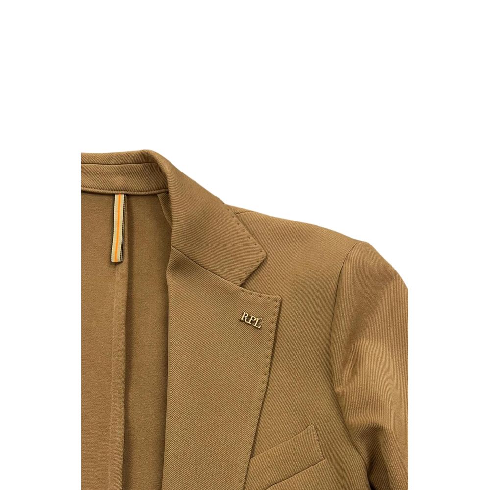 Roberto Pepe Luxury Brown Acetate Men Men's Jacket