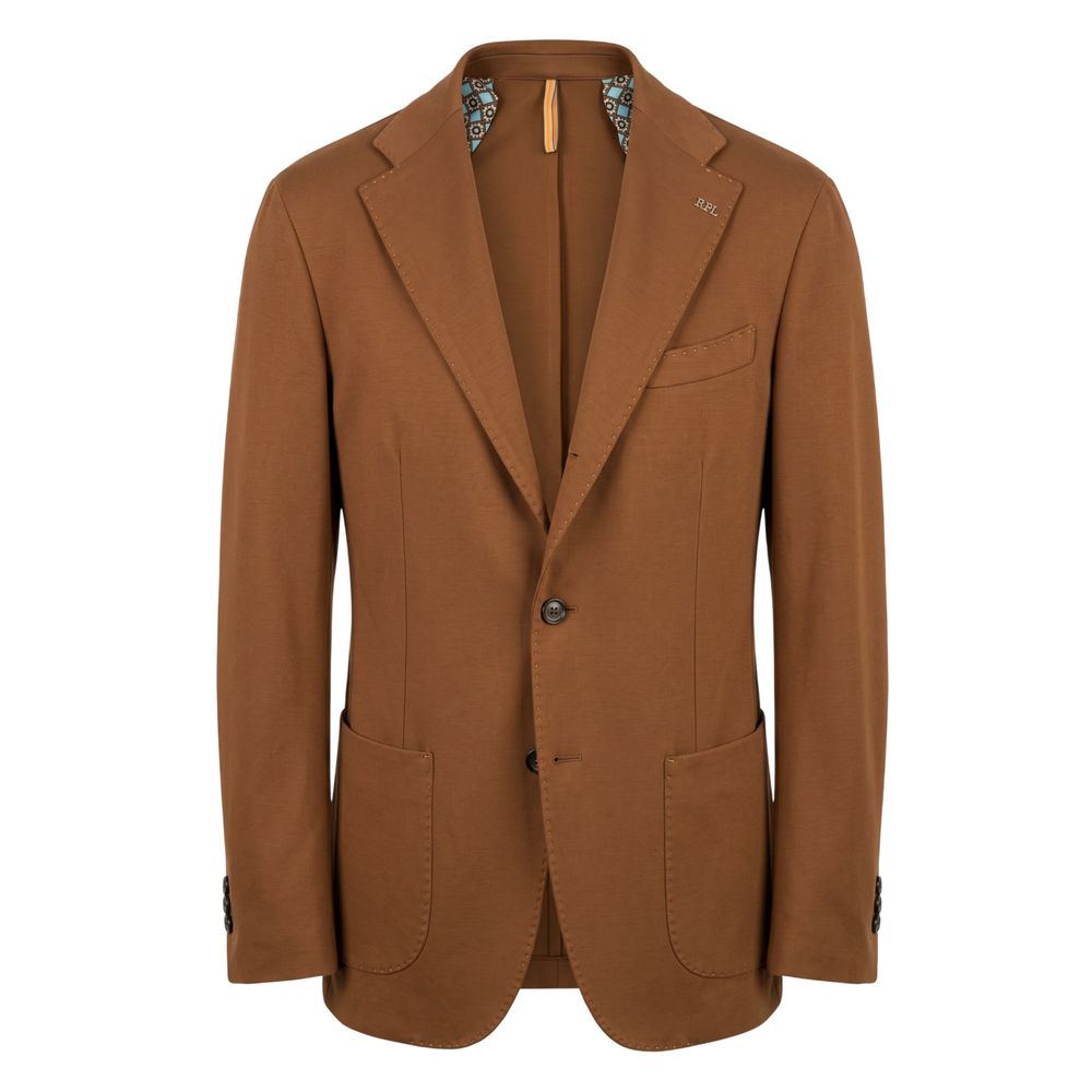 Roberto Pepe Luxury Brown Viscose Men Men's Jacket
