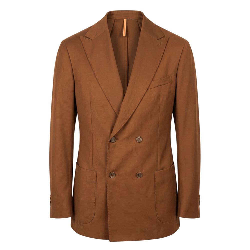 Roberto Pepe Luxury Brown Viscose Men Men's Jacket