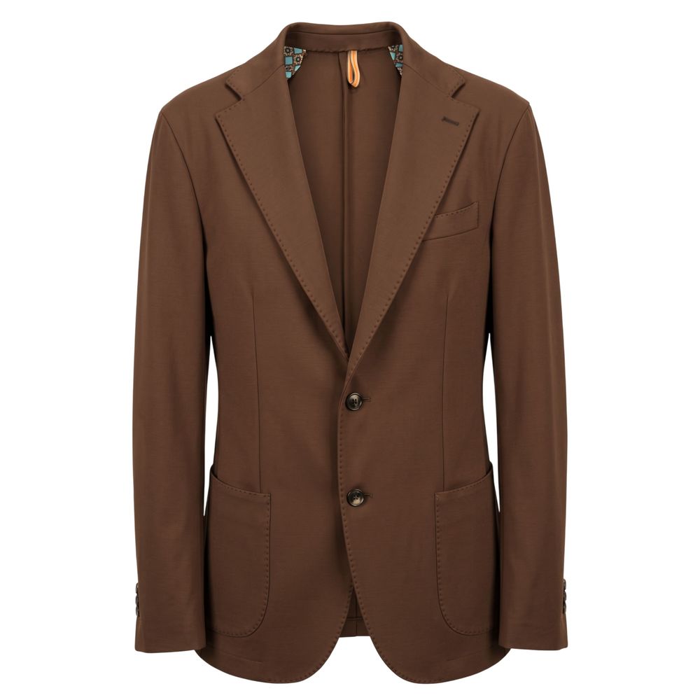 Roberto Pepe Luxury Brown Viscose Men Men's Jacket