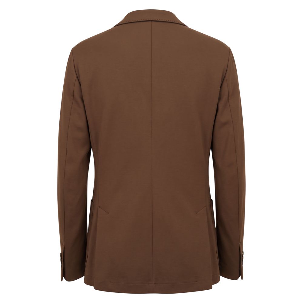 Roberto Pepe Luxury Brown Viscose Men Men's Jacket