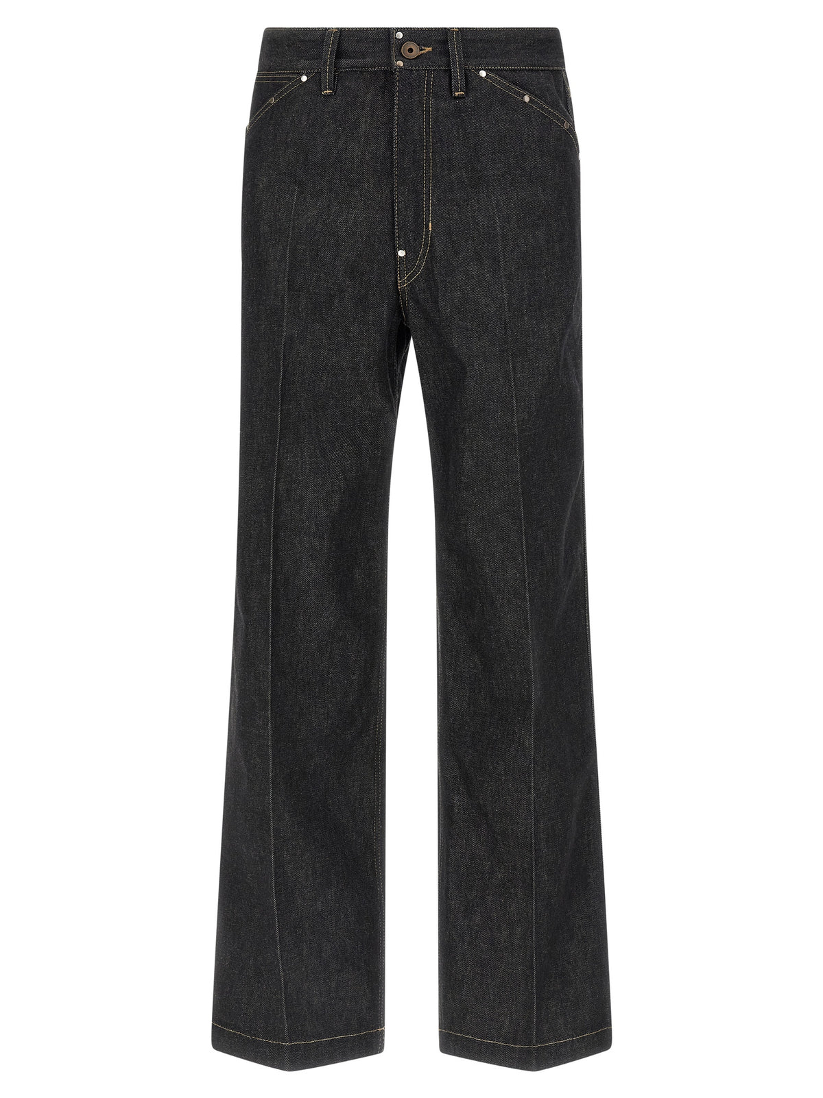 Lemaire Black Cotton Jeans Men's Denim