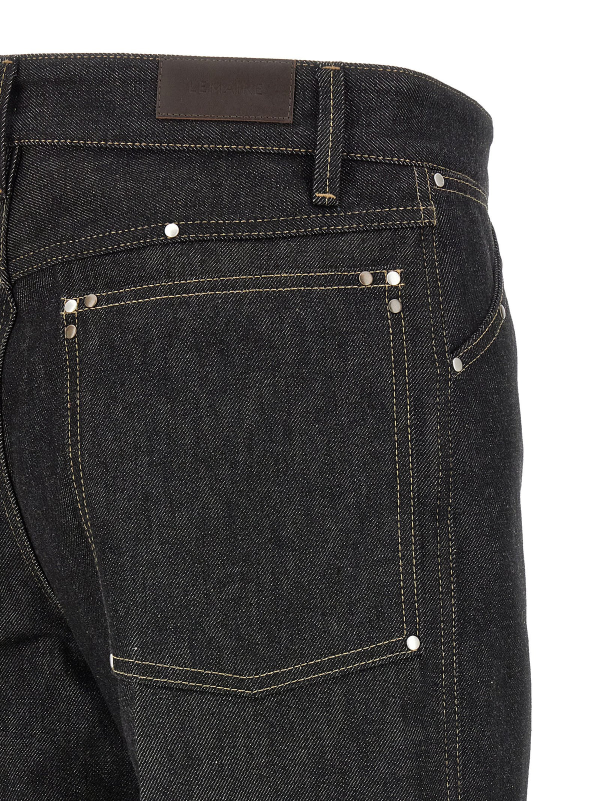 Lemaire Black Cotton Jeans Men's Denim