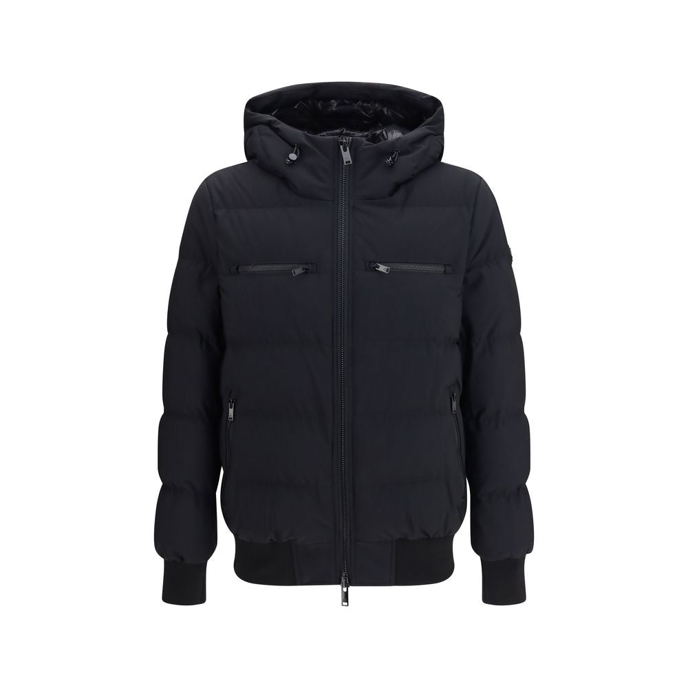 Moose Knuckles Black Nylon Full-Length Men's Jacket