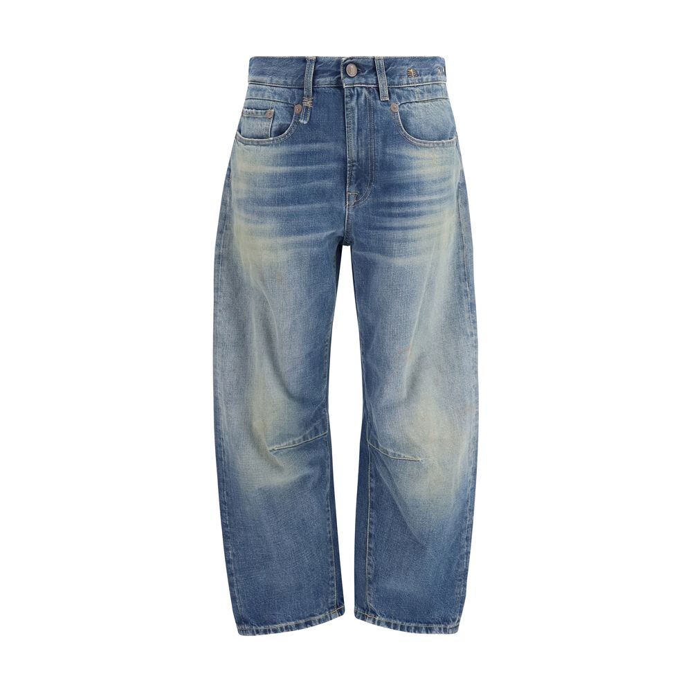 R13 Blue Cotton Boyfriend Women's Jeans