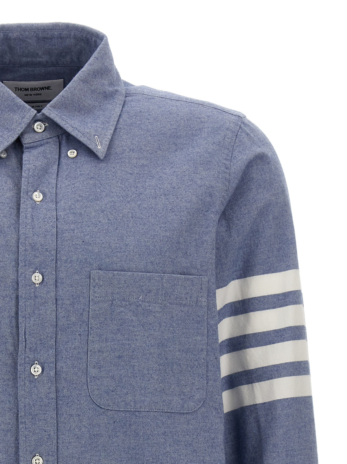 Thom Browne Blue Cotton Men's Blouse
