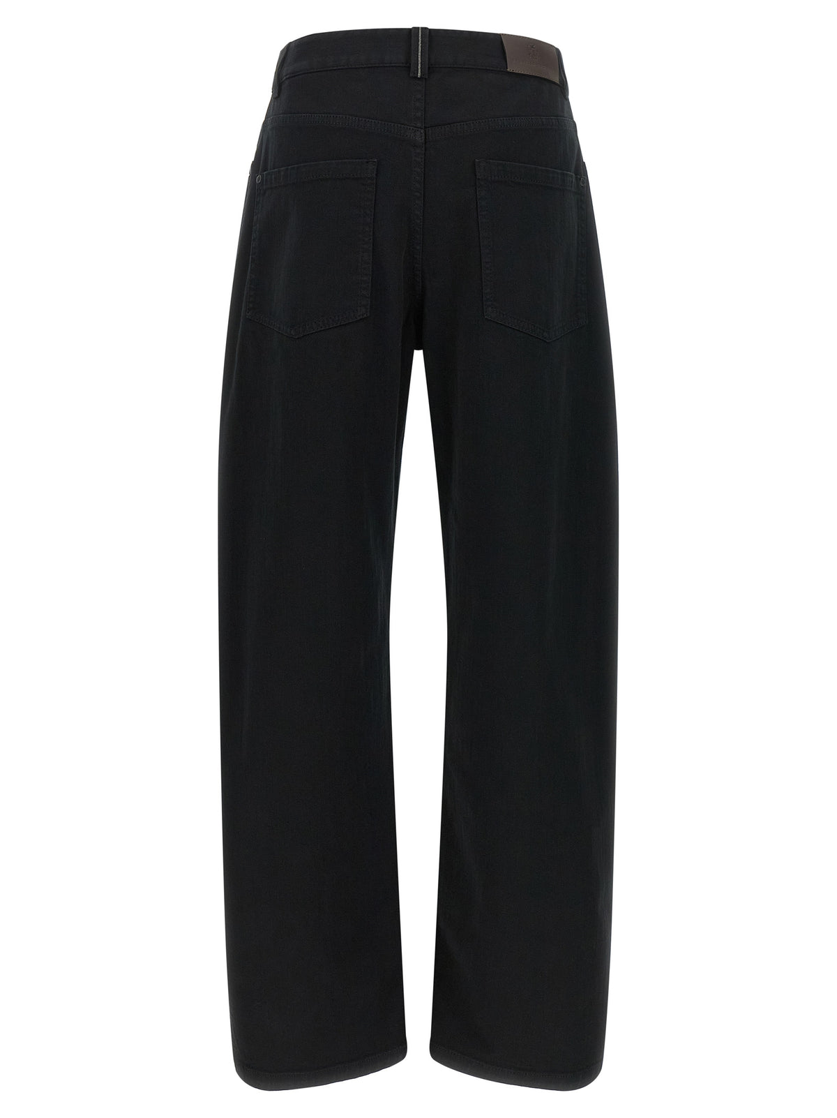 Brunello Cucinelli Black Cotton High-Waisted Women's Jean