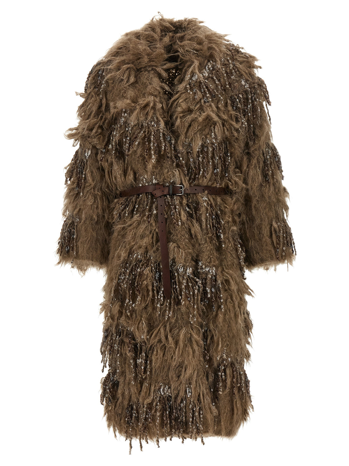 Brunello Cucinelli Brown Wool Women's Coat