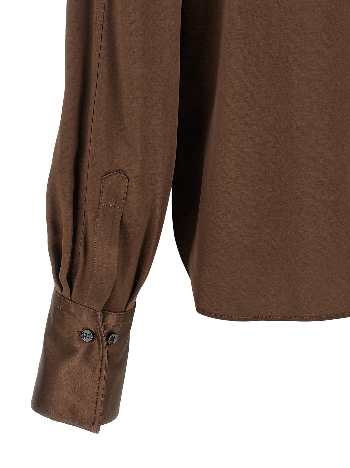 Brunello Cucinelli Brown Silk Women's Blouse