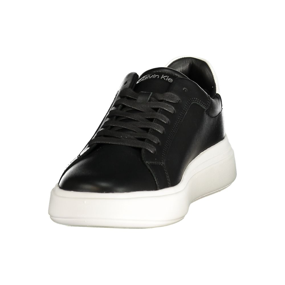Calvin Klein Black Leather Men's Men's Sneaker