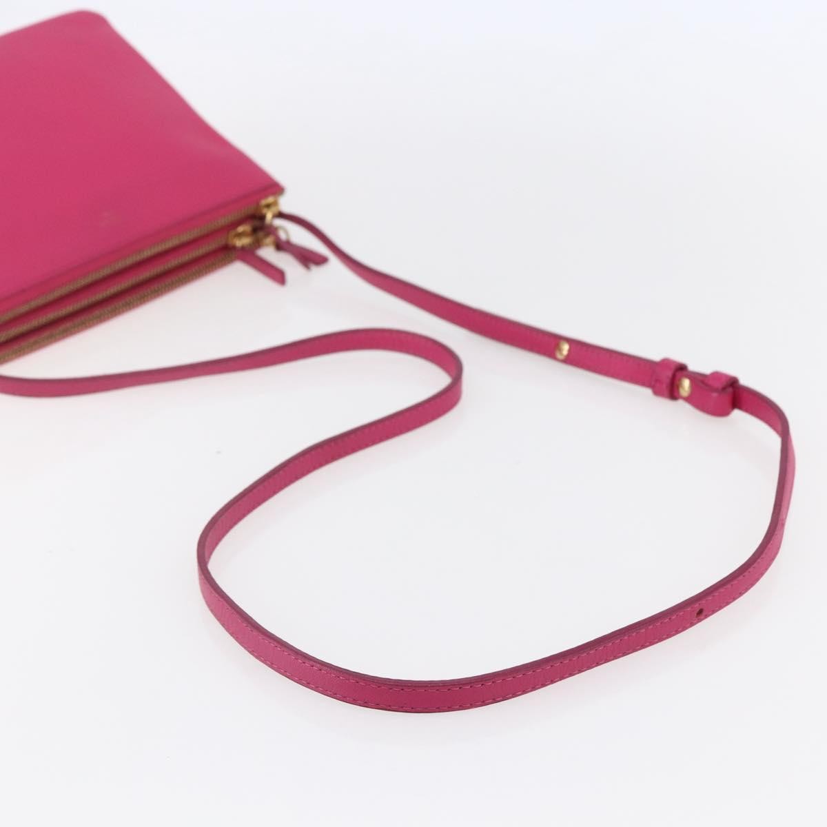 Celine Trio Leather Pink Leather Shoulder Bag Bag (Pre-Owned)