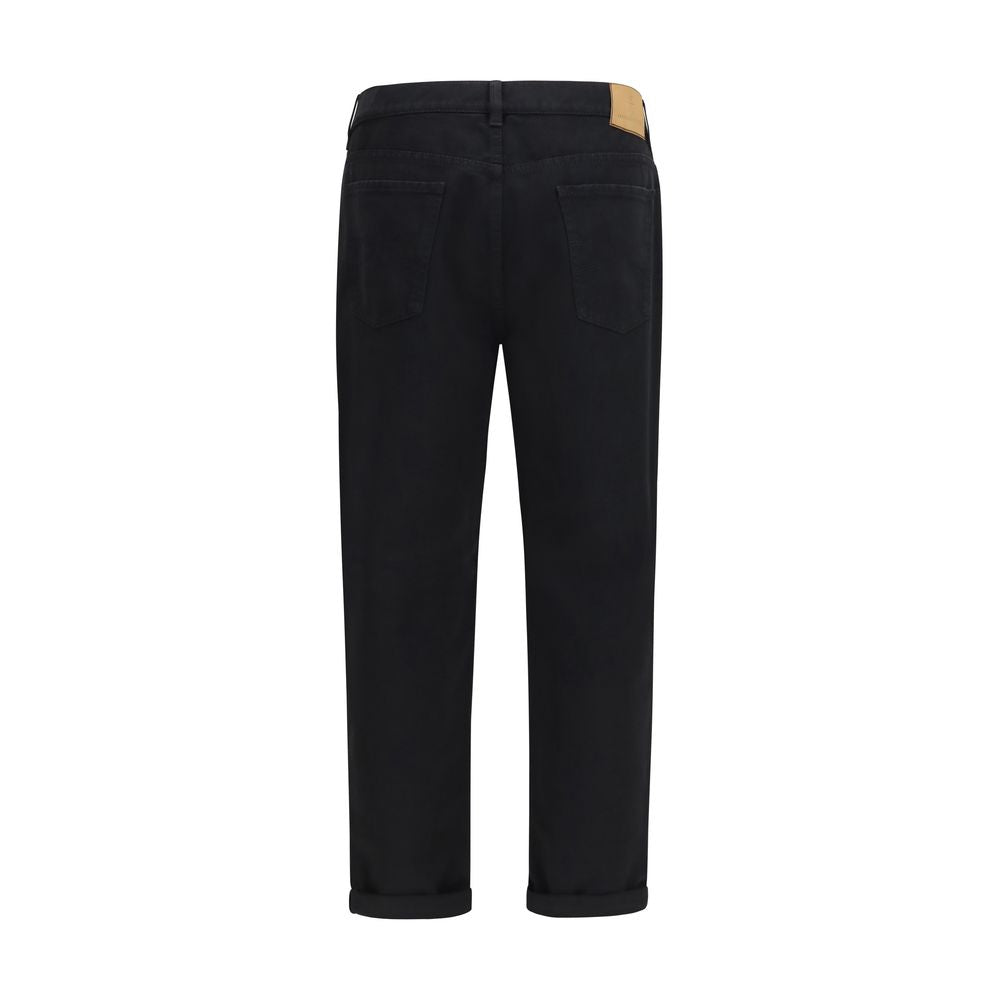 Brunello Cucinelli Black Cotton Jeans Men's Denim