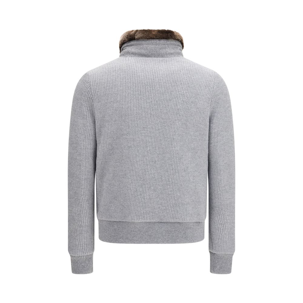 MooRER Gray Goose Down Full-Length Men's Jacket