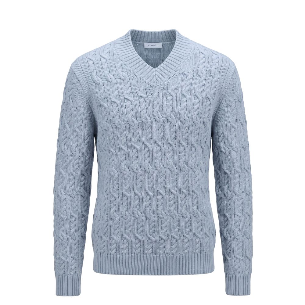 Malo Light Blue Wool Men Men's Sweater