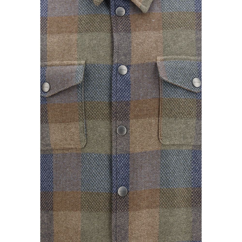 Etro Multicolor Wool Oves Aries Men's Shirt