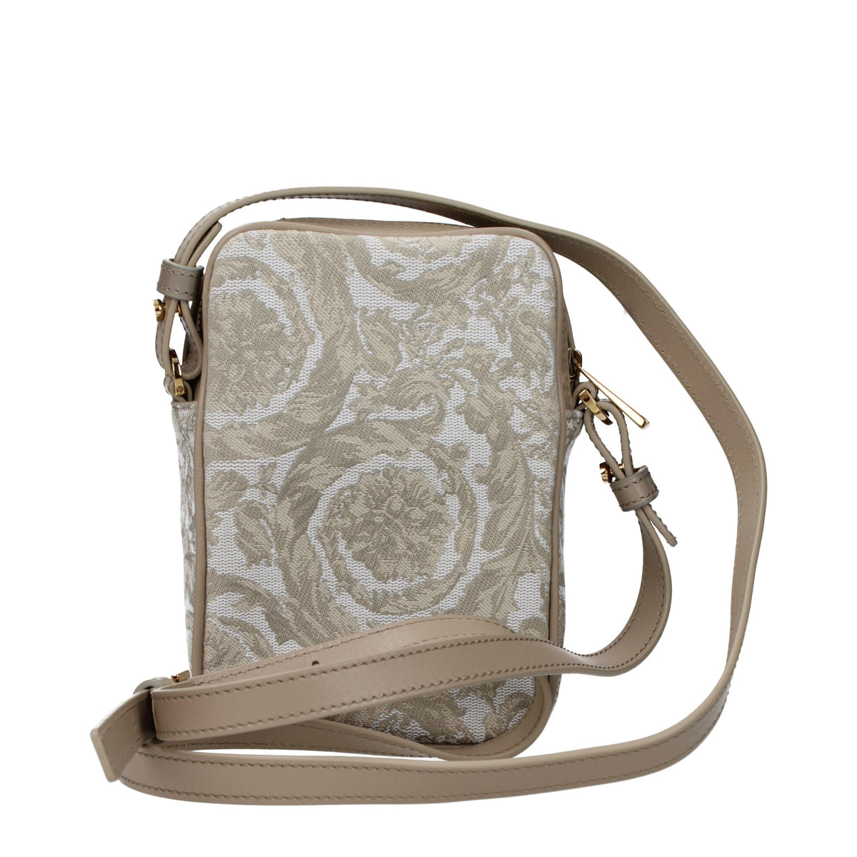 Versace Beige Fabric Crossbody Men's Bag
