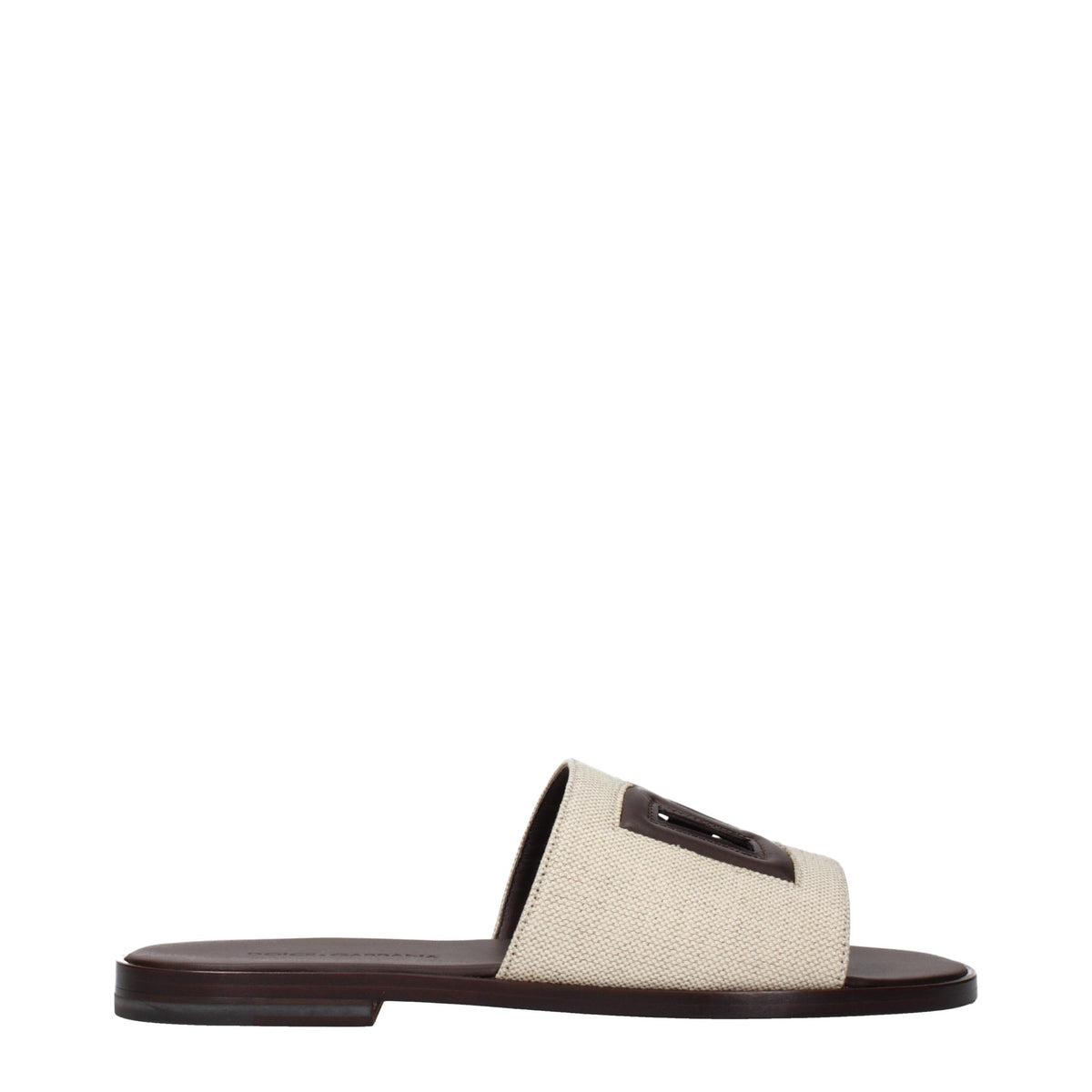 Dolce & Gabbana Beige Fabric Men's Slippers