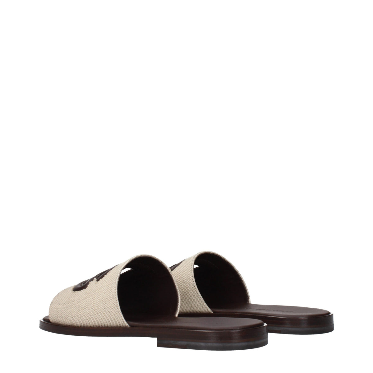 Dolce & Gabbana Beige Fabric Men's Slippers
