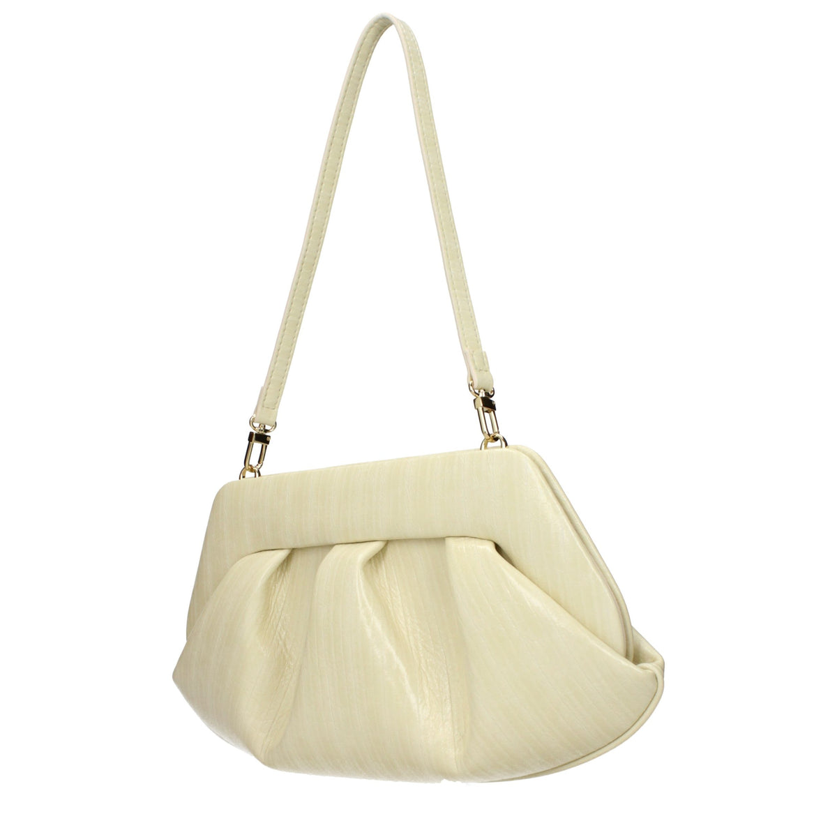 THEMOIRè Beige Leather Clutch Women's Bag