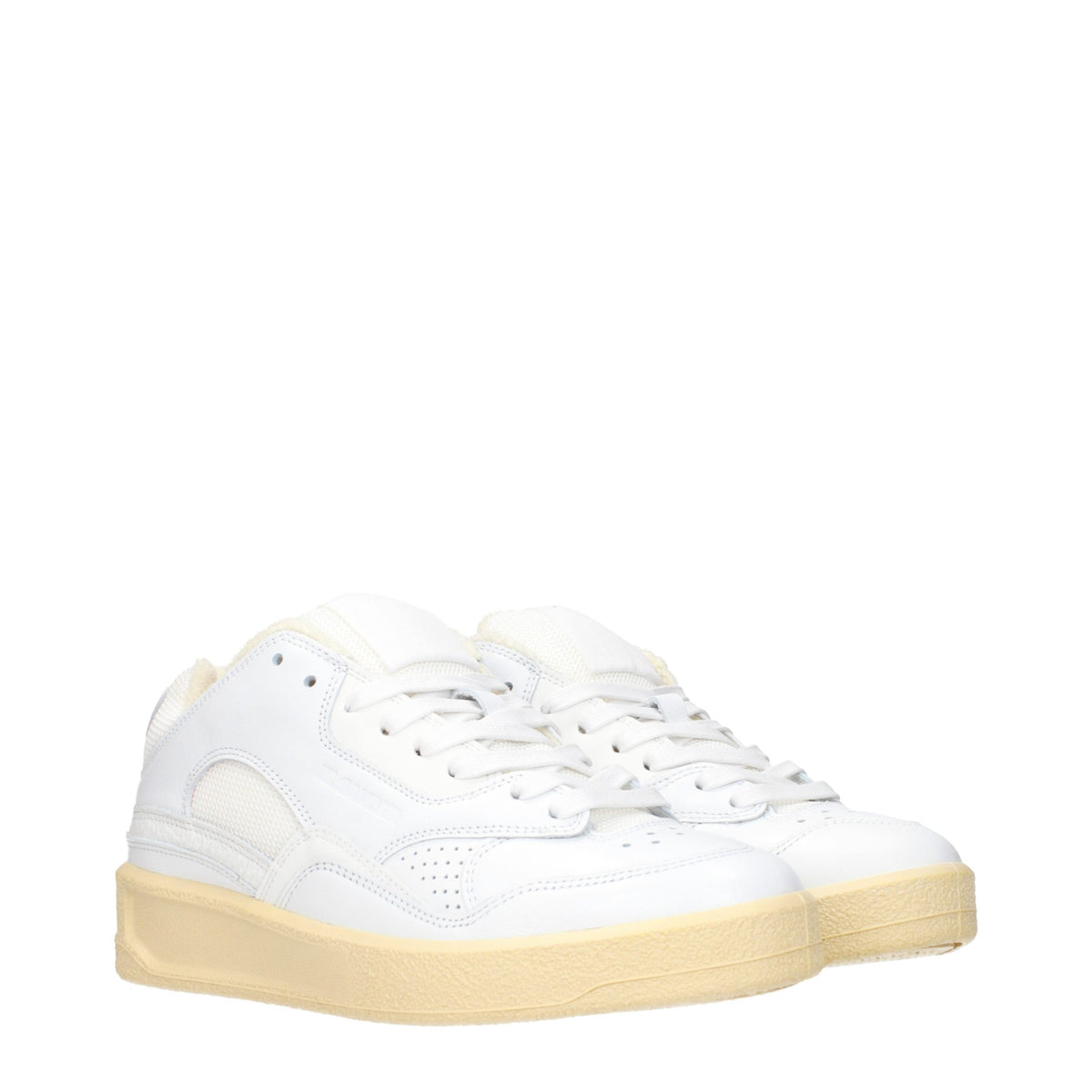 Jil Sander White Leather Low Top Women's Sneakers