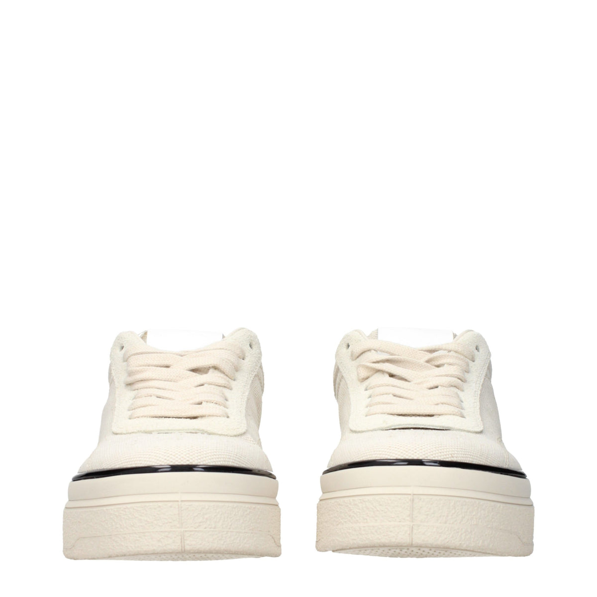 Jil Sander Beige Fabric Platform Men's Sneakers