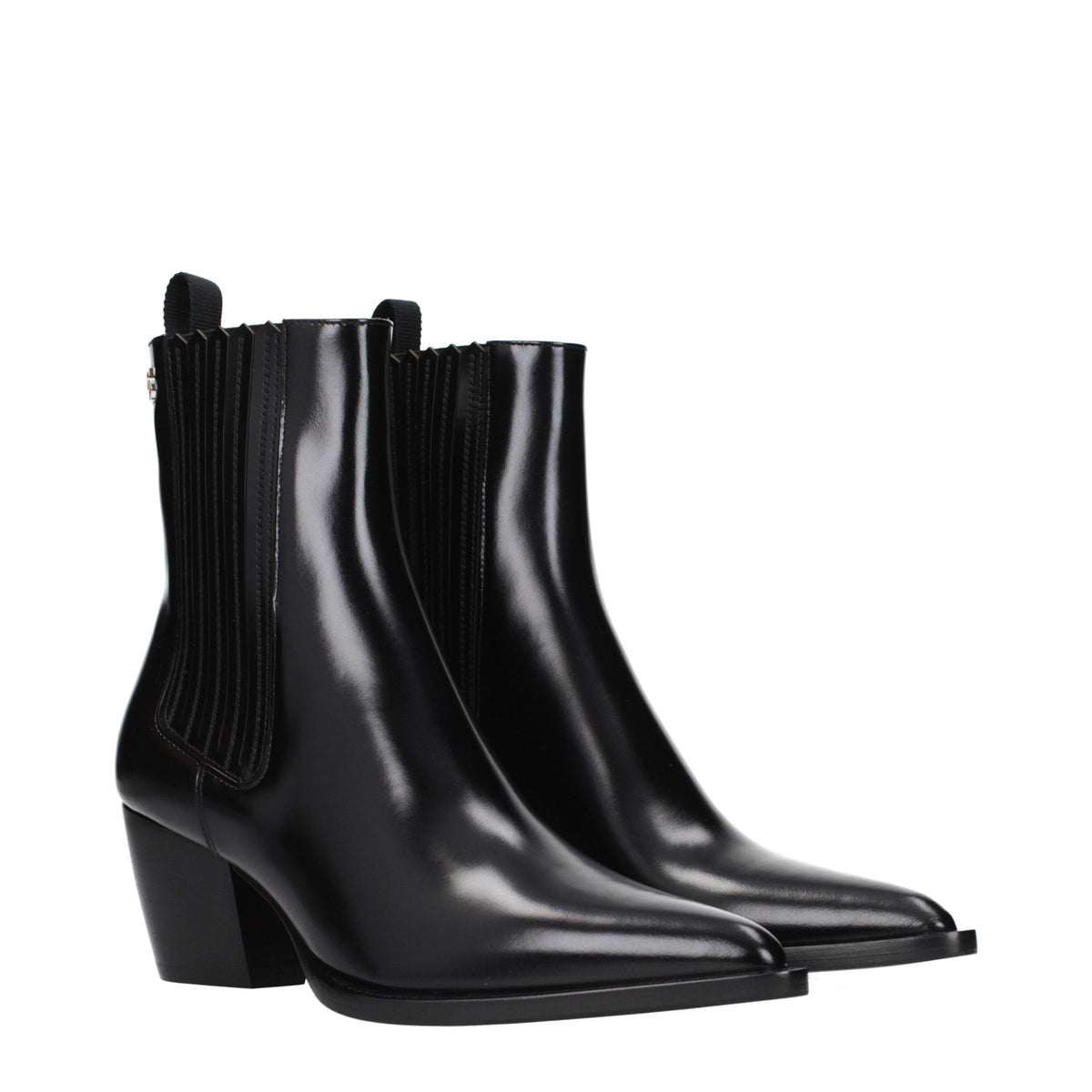 Christian Dior Black Leather Ankle Women's Boots