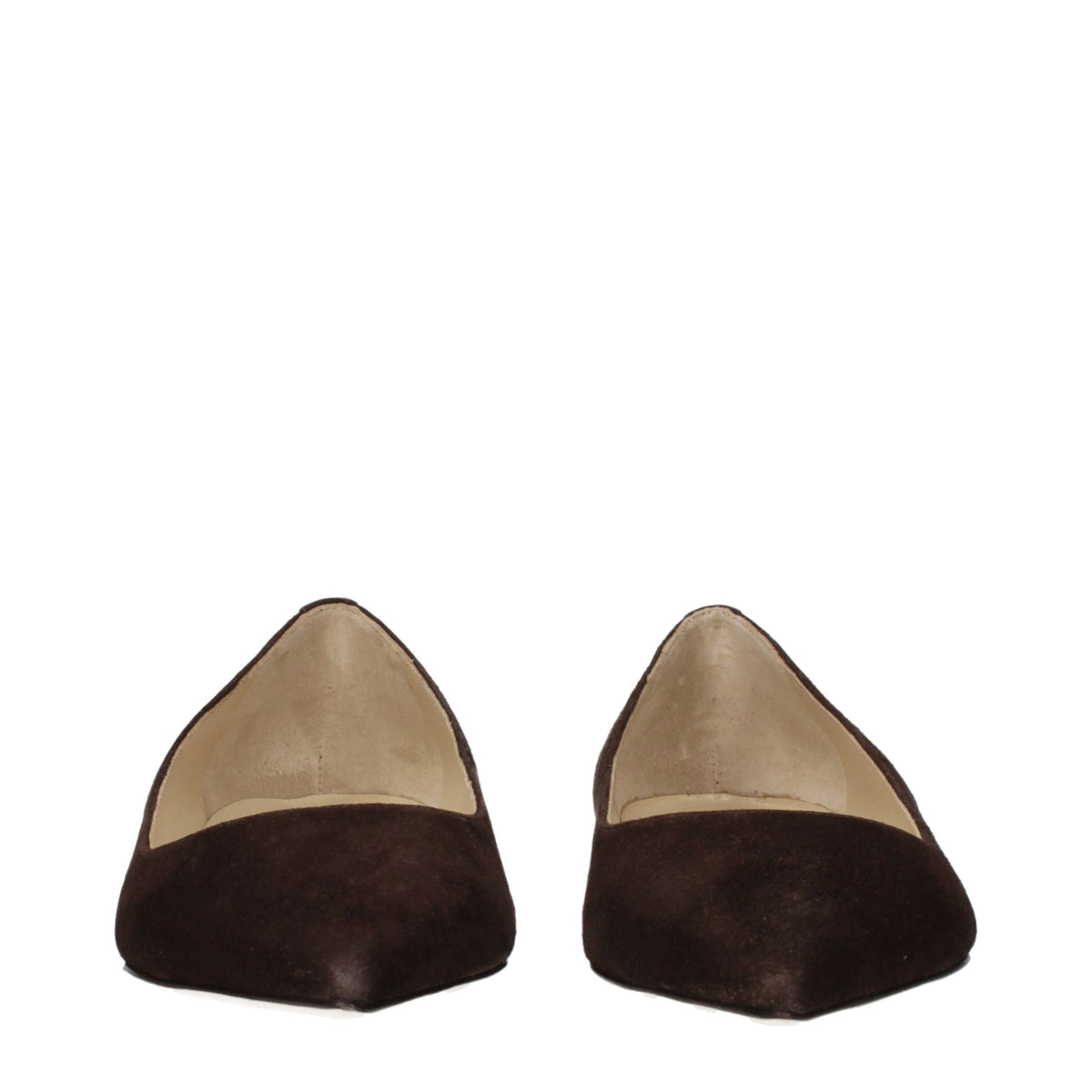 Jimmy Choo Brown Leather Ballet Women's Flats