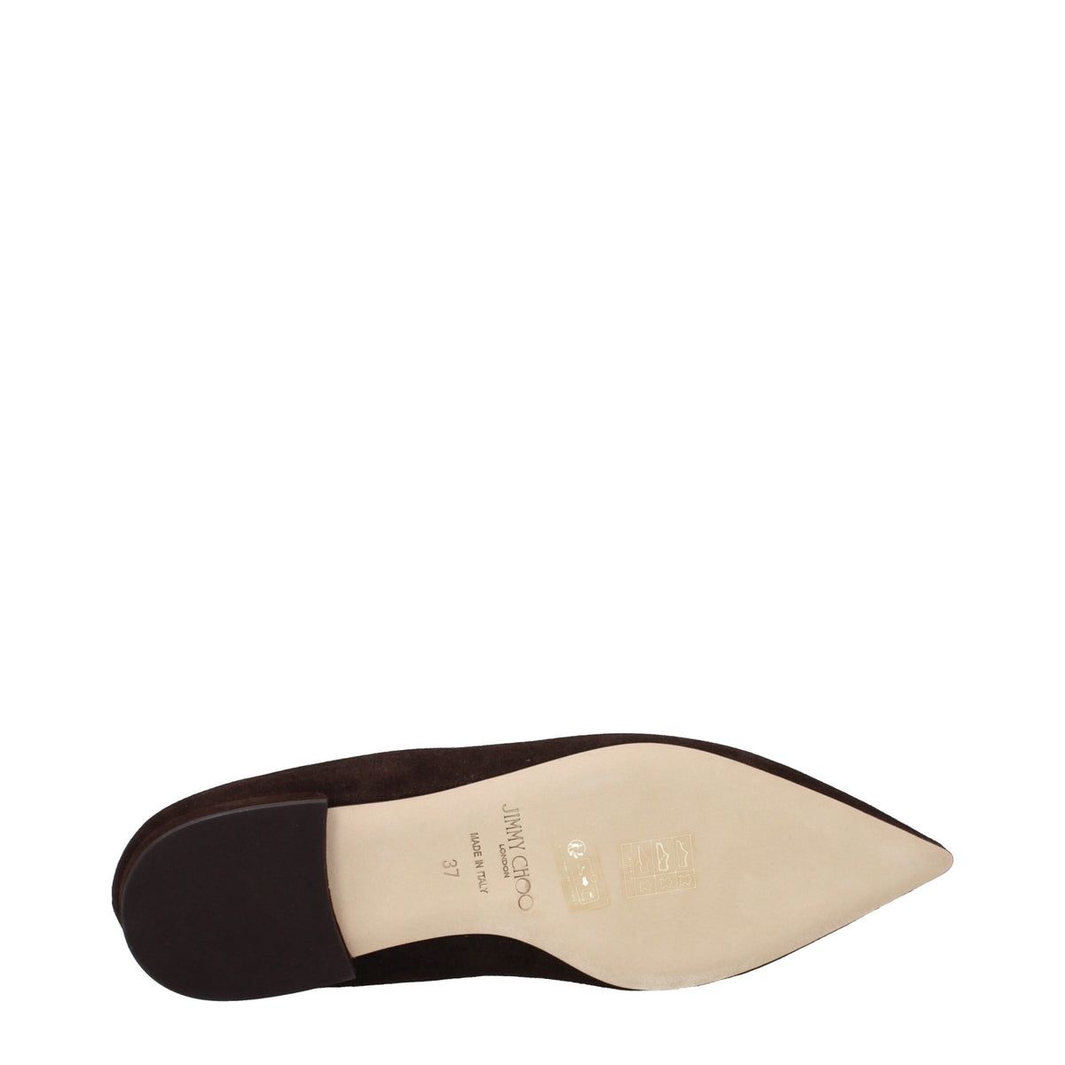 Jimmy Choo Brown Leather Ballet Women's Flats