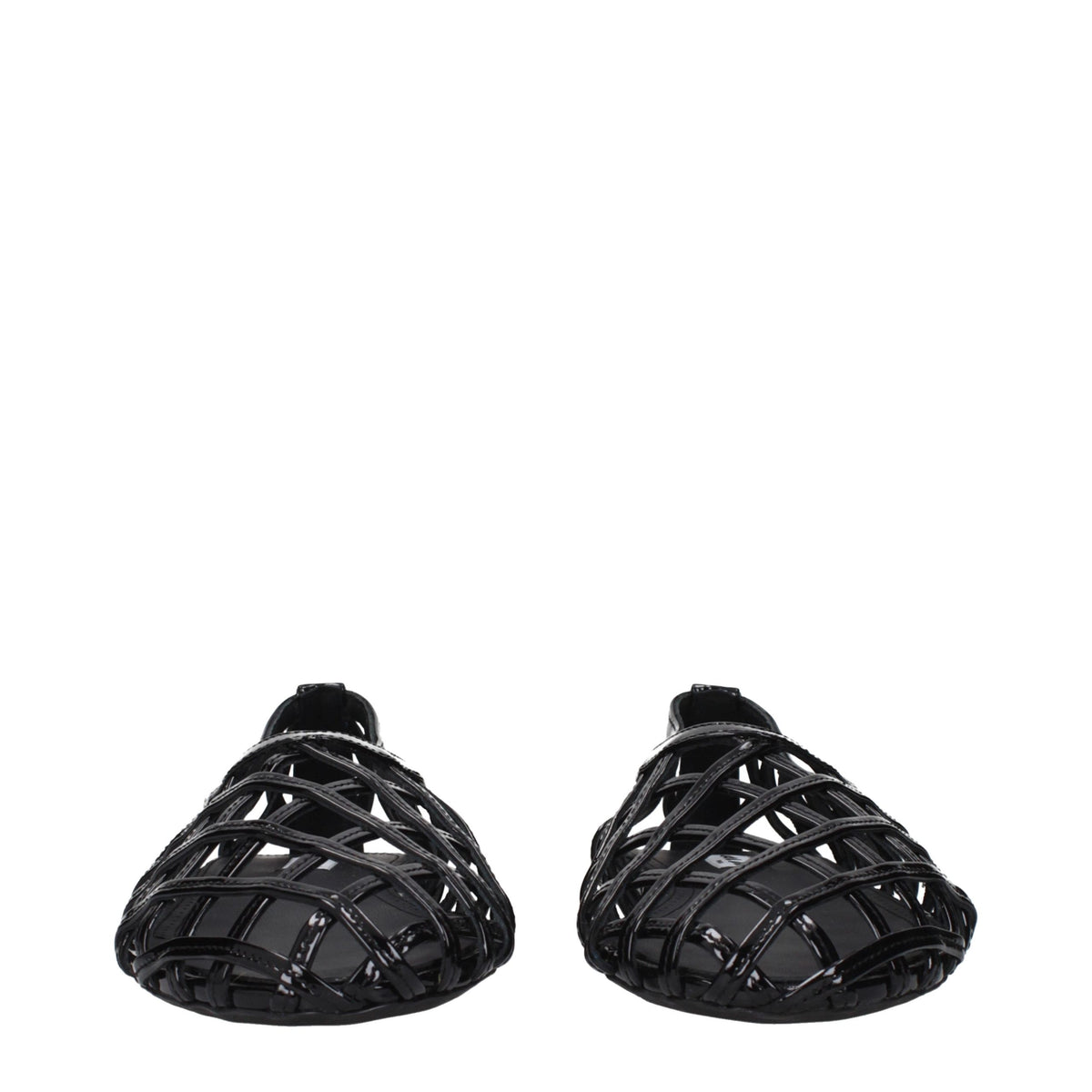 Alaïa Black Leather Ballet Women's Flats