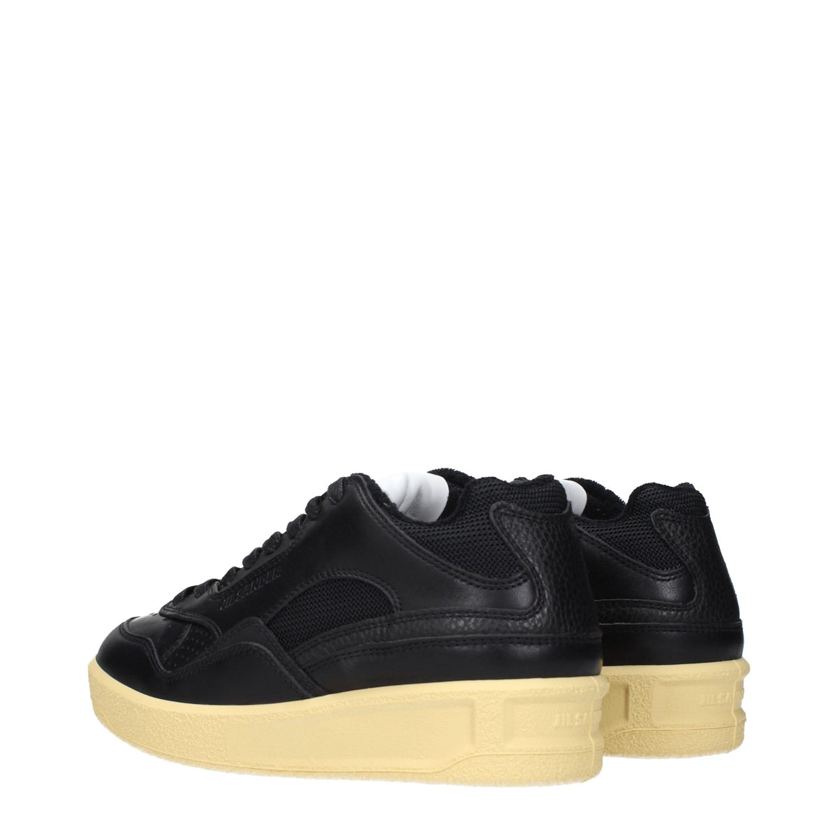 Jil Sander Black Leather Low Top Women's Sneakers