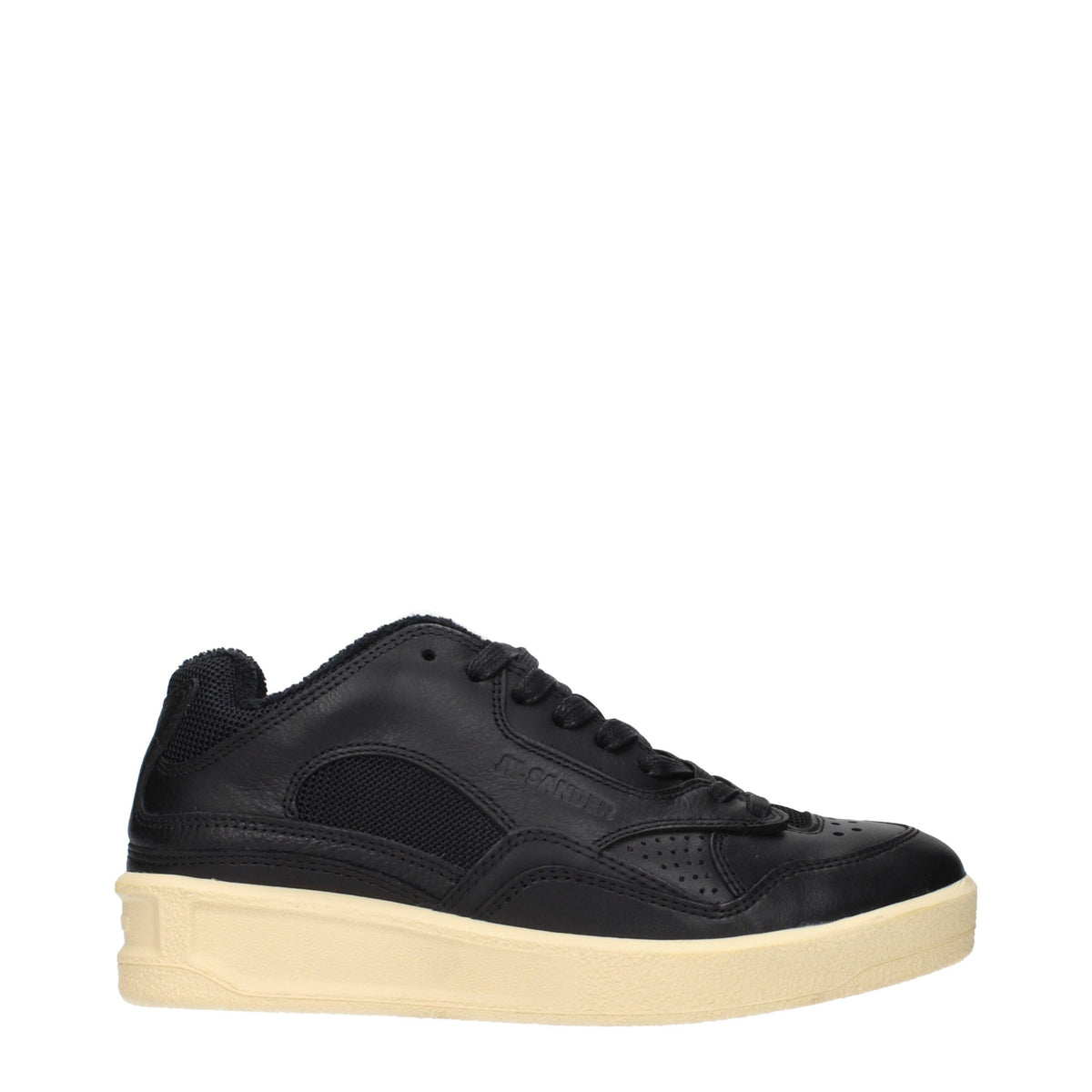 Jil Sander Black Leather Low Top Women's Sneakers