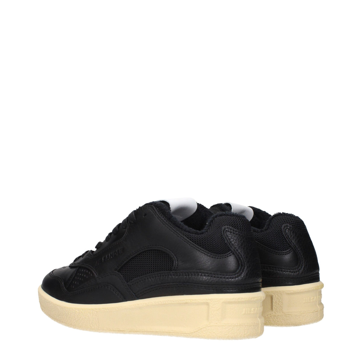 Jil Sander Black Leather Low Top Women's Sneakers