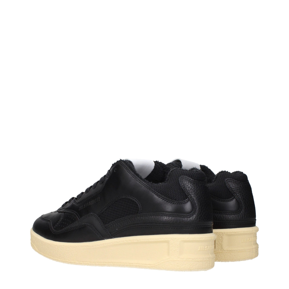 Jil Sander Black Leather Low Top Men's Sneakers