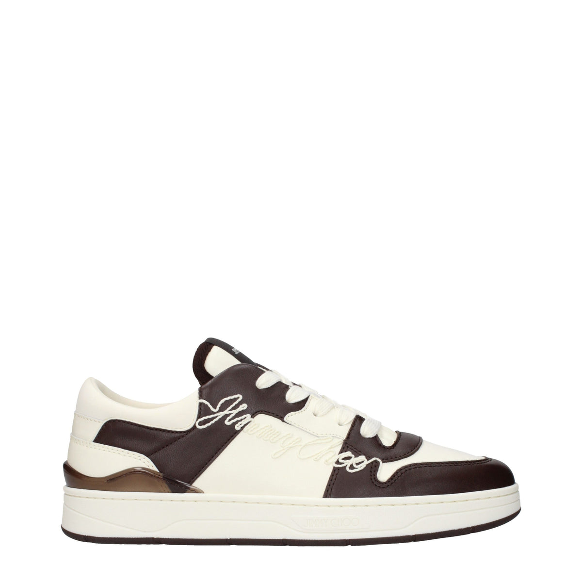 Jimmy Choo Beige Leather Low Top Men's Sneakers
