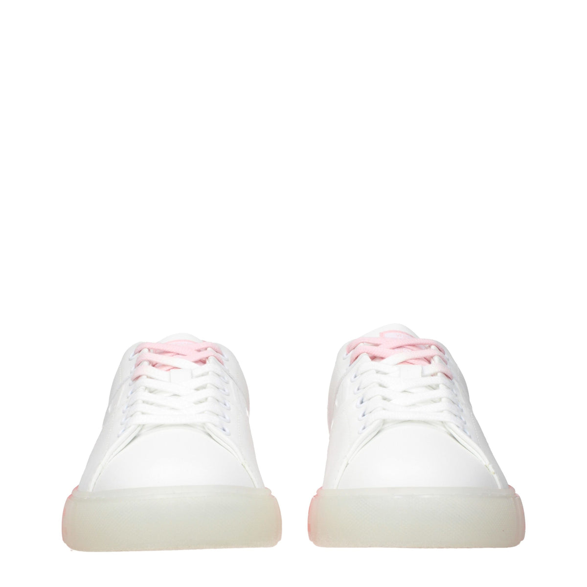 Versace White Leather Low Top Women's Sneakers
