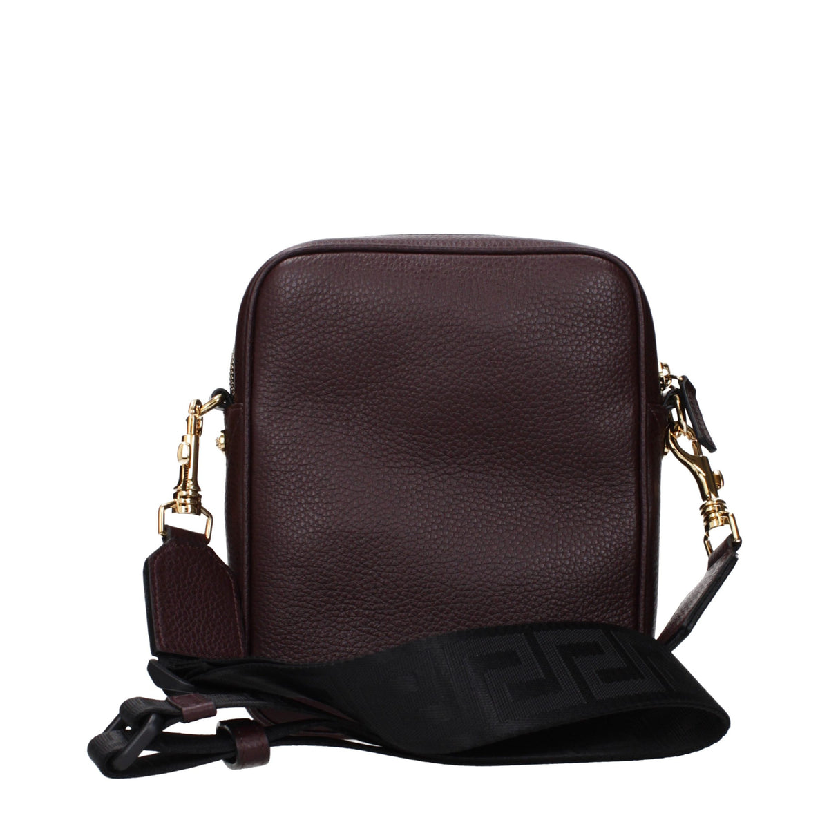 Versace Purple Leather Crossbody Men's Bag