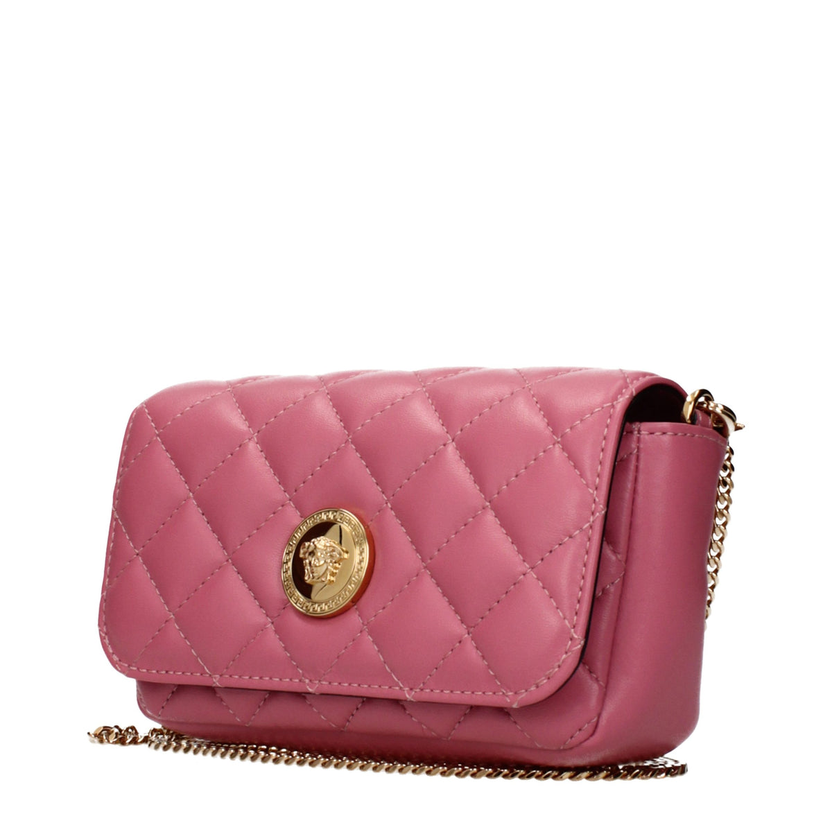 Versace Pink Leather Crossbody Women's Bag
