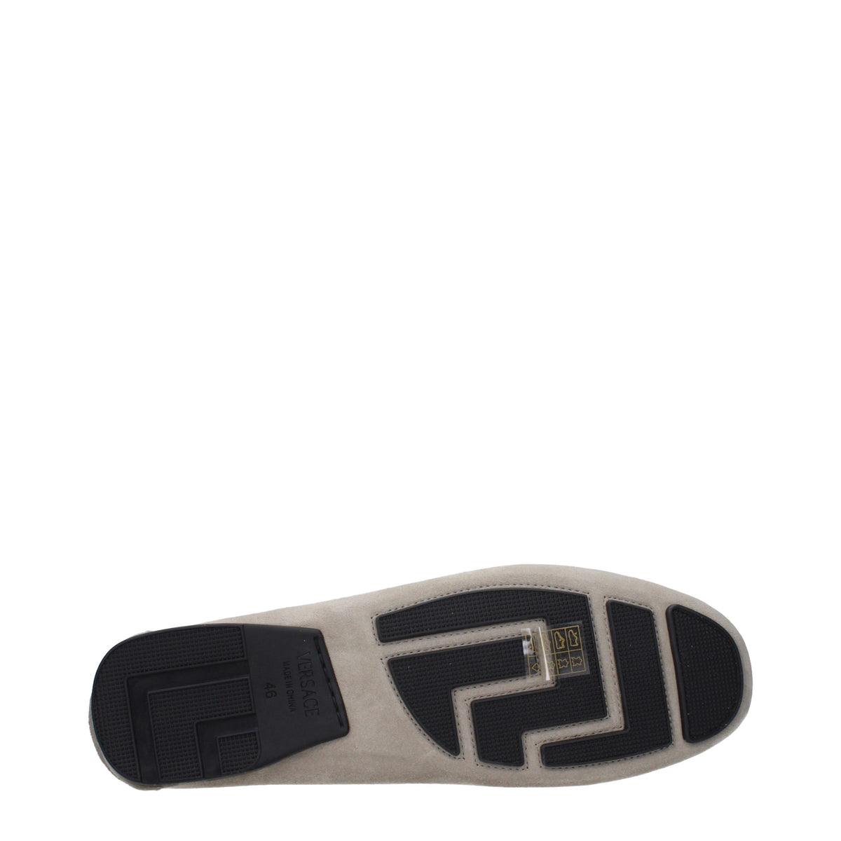 Versace Gray Leather Slip-On Men's Loafers