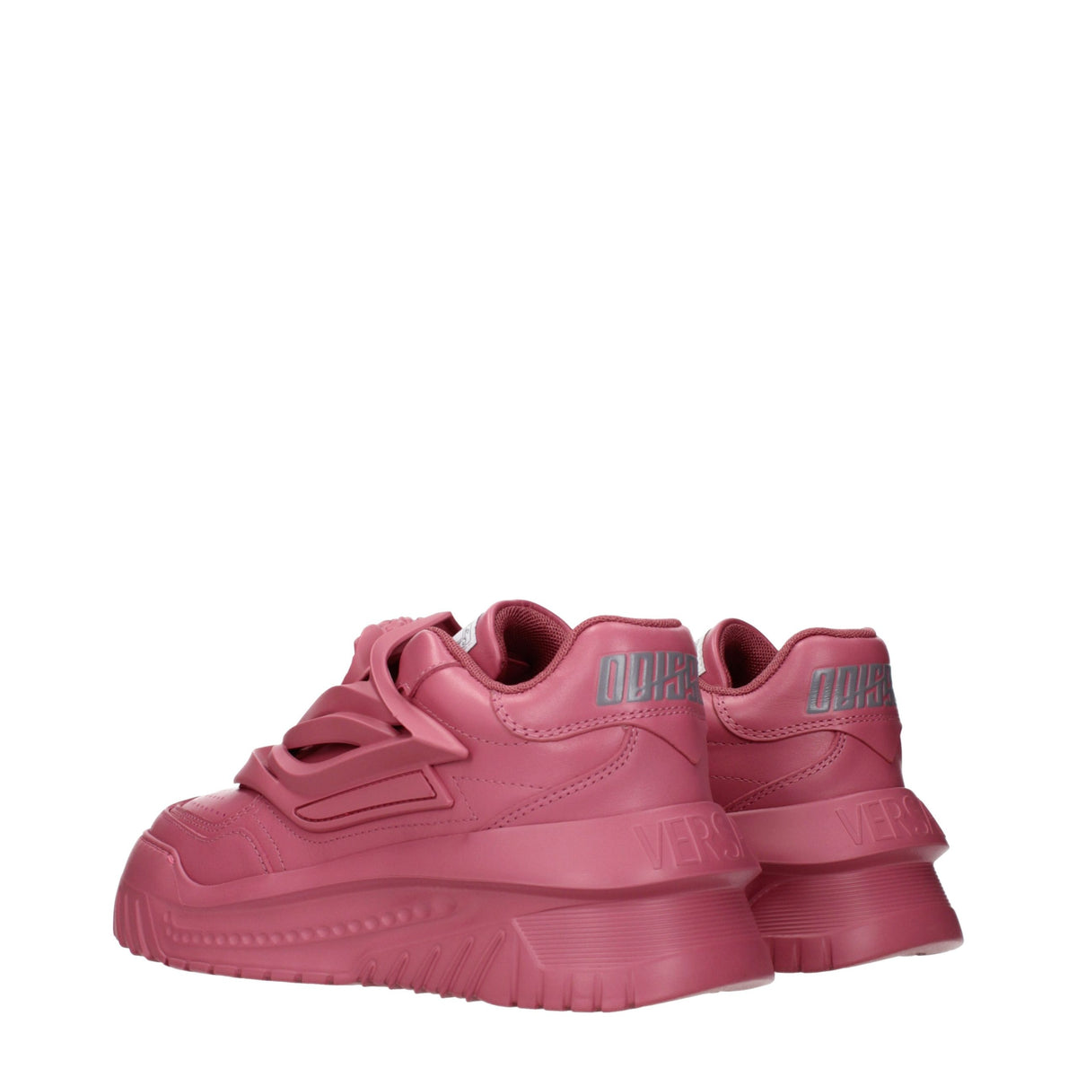 Versace Pink Leather Chunky Women's Sneakers