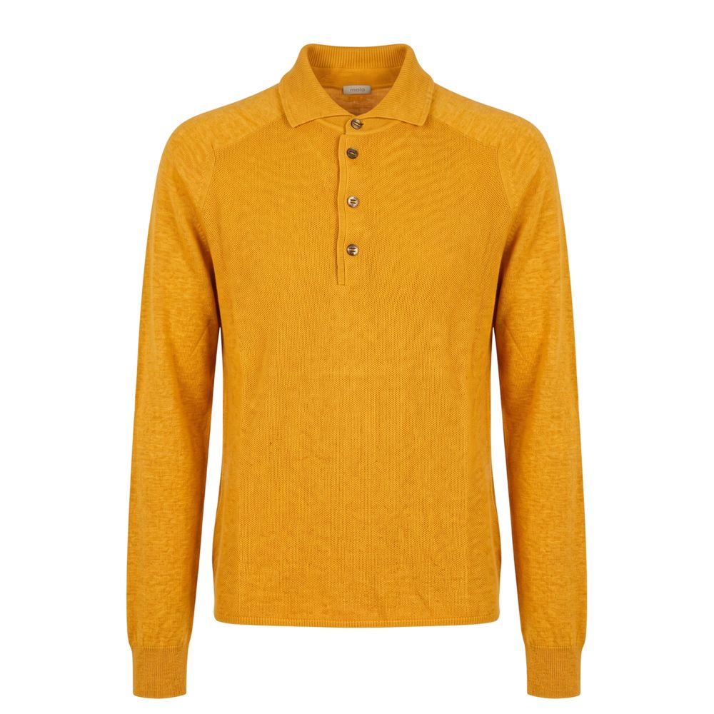 Malo Orange Silk Men Men's Sweater