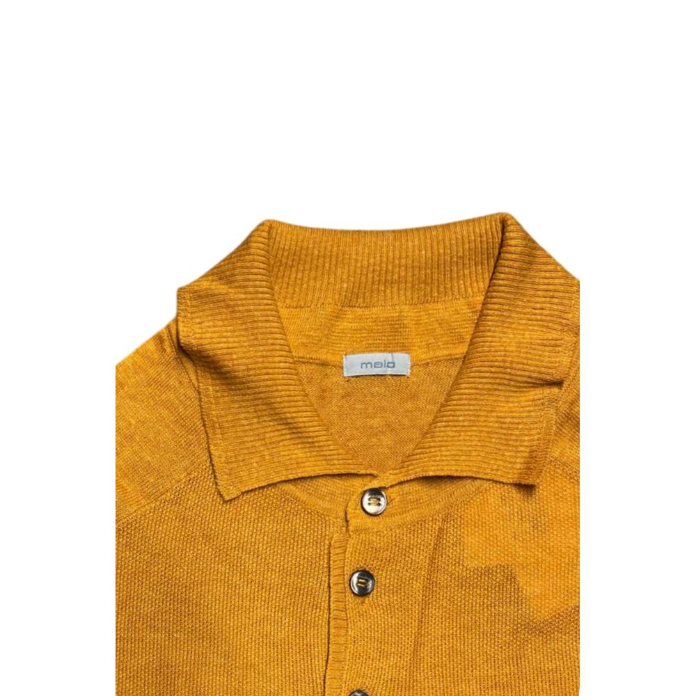 Malo Orange Silk Men Men's Sweater